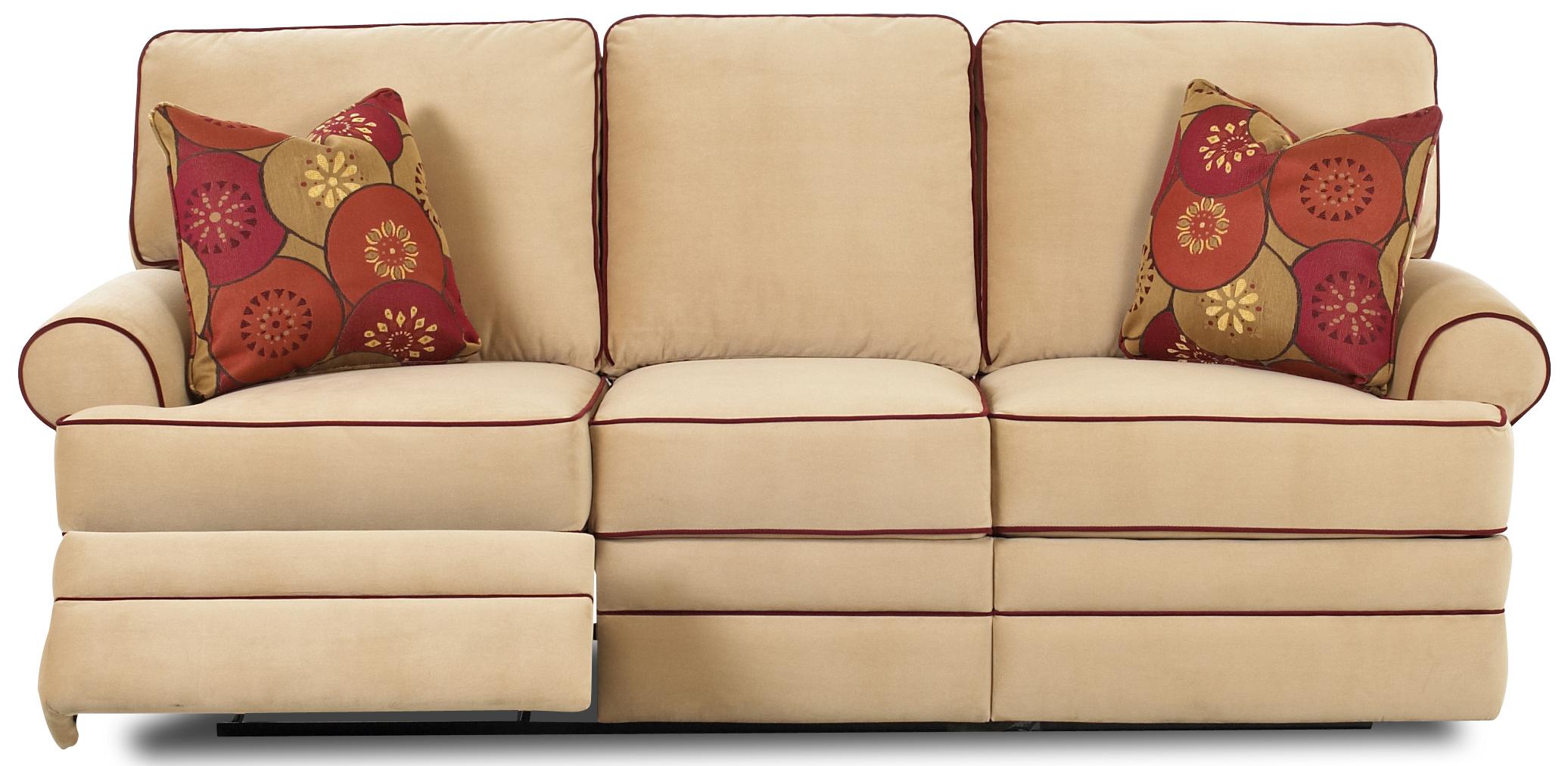 Klaussner Belleview Transitional DualReclining Sofa Johnny Janosik